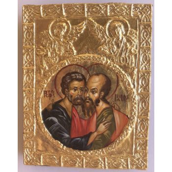 Aranyozott ikon – Szent Péter és Szent Pál